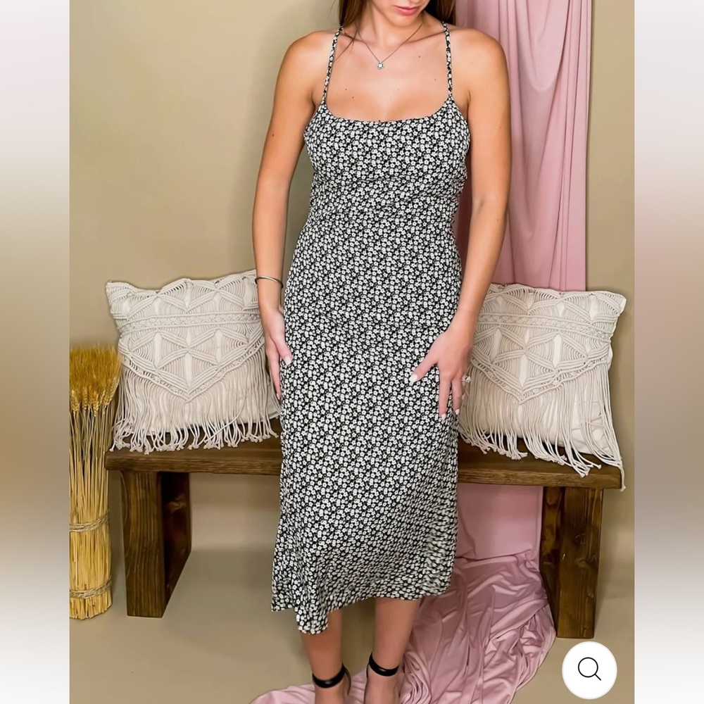 Endless blue midi floral dress